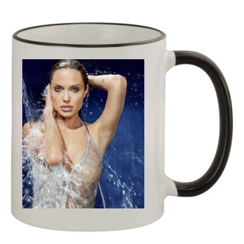 Angelina Jolie 11oz Colored Rim & Handle Mug