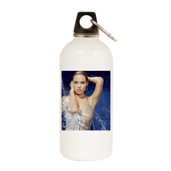 Angelina Jolie White Water Bottle With Carabiner