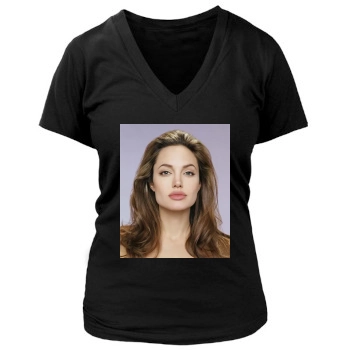 Angelina Jolie Women's Deep V-Neck TShirt