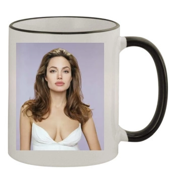 Angelina Jolie 11oz Colored Rim & Handle Mug