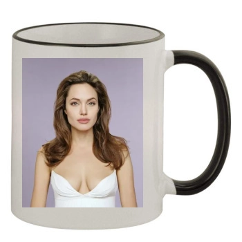 Angelina Jolie 11oz Colored Rim & Handle Mug