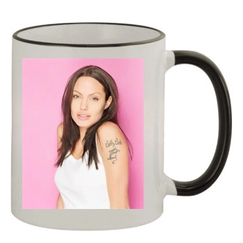 Angelina Jolie 11oz Colored Rim & Handle Mug