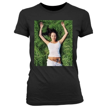 Angelina Jolie Women's Junior Cut Crewneck T-Shirt