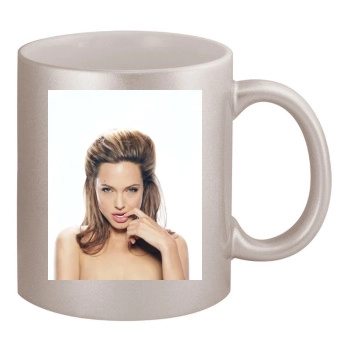 Angelina Jolie 11oz Metallic Silver Mug