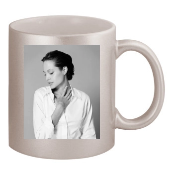 Angelina Jolie 11oz Metallic Silver Mug