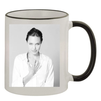 Angelina Jolie 11oz Colored Rim & Handle Mug