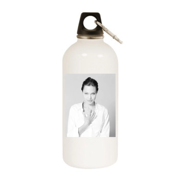 Angelina Jolie White Water Bottle With Carabiner