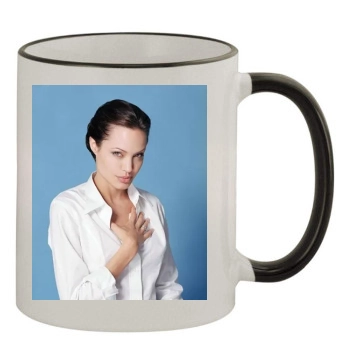 Angelina Jolie 11oz Colored Rim & Handle Mug