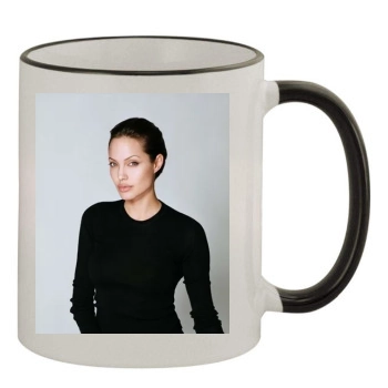 Angelina Jolie 11oz Colored Rim & Handle Mug