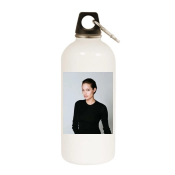 Angelina Jolie White Water Bottle With Carabiner