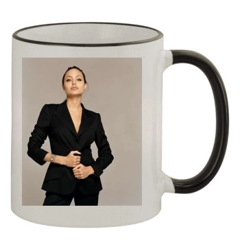 Angelina Jolie 11oz Colored Rim & Handle Mug