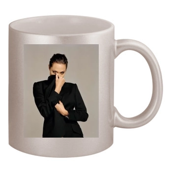 Angelina Jolie 11oz Metallic Silver Mug