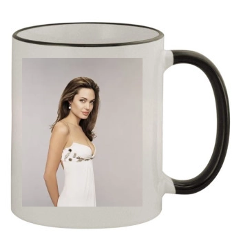 Angelina Jolie 11oz Colored Rim & Handle Mug