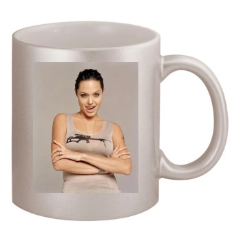 Angelina Jolie 11oz Metallic Silver Mug