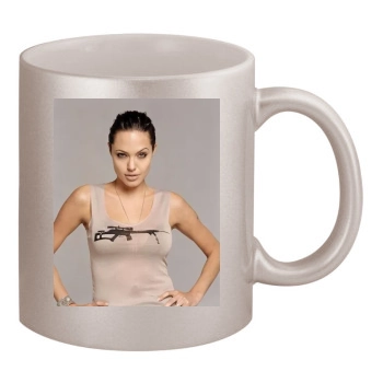 Angelina Jolie 11oz Metallic Silver Mug