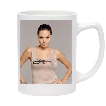 Angelina Jolie 14oz White Statesman Mug