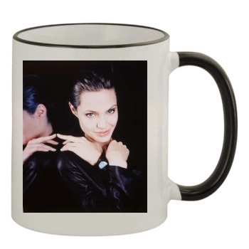 Angelina Jolie 11oz Colored Rim & Handle Mug