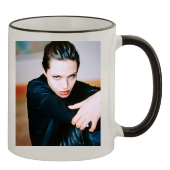 Angelina Jolie 11oz Colored Rim & Handle Mug