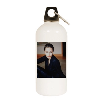 Angelina Jolie White Water Bottle With Carabiner