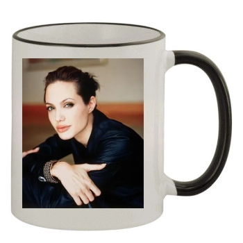 Angelina Jolie 11oz Colored Rim & Handle Mug