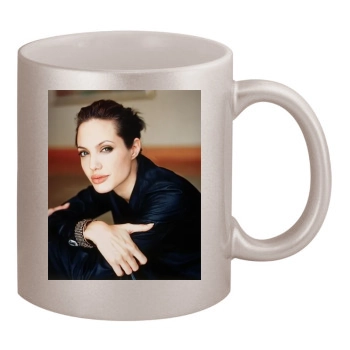 Angelina Jolie 11oz Metallic Silver Mug