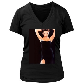 Angelina Jolie Women's Deep V-Neck TShirt