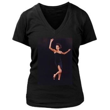 Angelina Jolie Women's Deep V-Neck TShirt