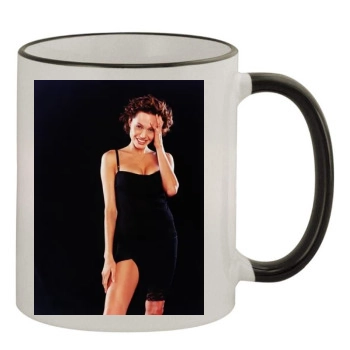 Angelina Jolie 11oz Colored Rim & Handle Mug