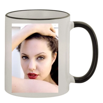 Angelina Jolie 11oz Colored Rim & Handle Mug