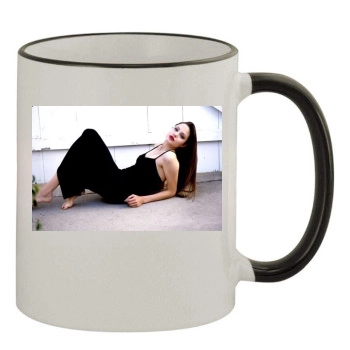 Angelina Jolie 11oz Colored Rim & Handle Mug