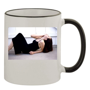 Angelina Jolie 11oz Colored Rim & Handle Mug