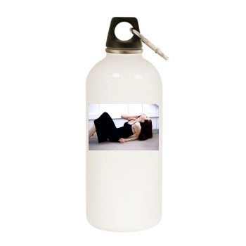 Angelina Jolie White Water Bottle With Carabiner