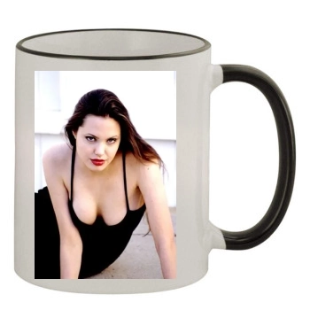 Angelina Jolie 11oz Colored Rim & Handle Mug