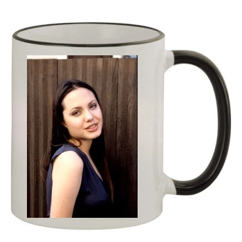 Angelina Jolie 11oz Colored Rim & Handle Mug