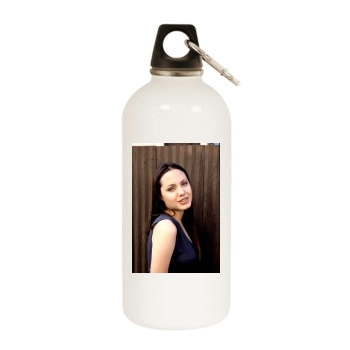 Angelina Jolie White Water Bottle With Carabiner