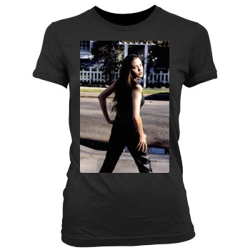 Angelina Jolie Women's Junior Cut Crewneck T-Shirt