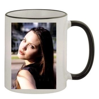 Angelina Jolie 11oz Colored Rim & Handle Mug