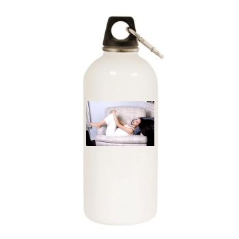 Angelina Jolie White Water Bottle With Carabiner