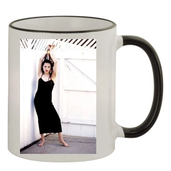 Angelina Jolie 11oz Colored Rim & Handle Mug