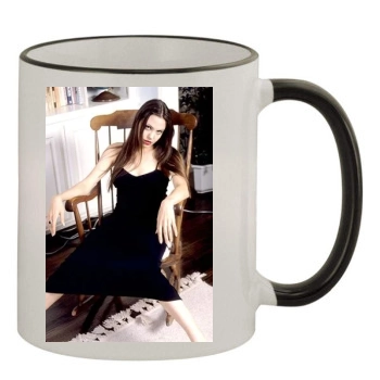 Angelina Jolie 11oz Colored Rim & Handle Mug