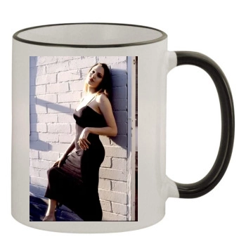 Angelina Jolie 11oz Colored Rim & Handle Mug