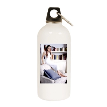 Angelina Jolie White Water Bottle With Carabiner