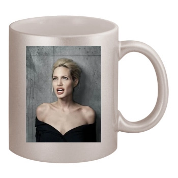 Angelina Jolie 11oz Metallic Silver Mug