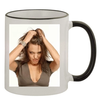 Angelina Jolie 11oz Colored Rim & Handle Mug