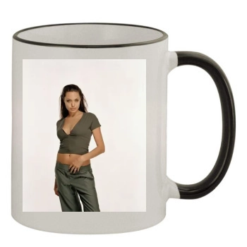 Angelina Jolie 11oz Colored Rim & Handle Mug