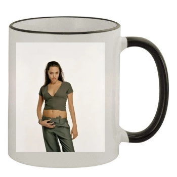 Angelina Jolie 11oz Colored Rim & Handle Mug