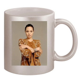 Angelina Jolie 11oz Metallic Silver Mug