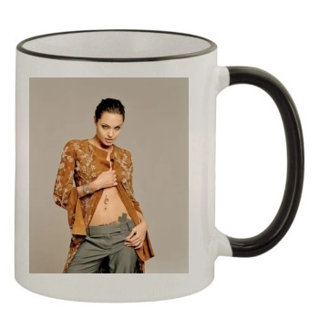 Angelina Jolie 11oz Colored Rim & Handle Mug