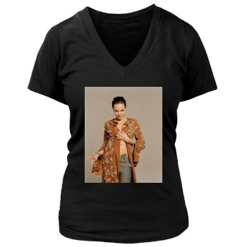 Angelina Jolie Women's Deep V-Neck TShirt