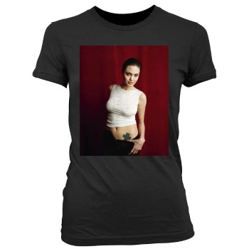 Angelina Jolie Women's Junior Cut Crewneck T-Shirt